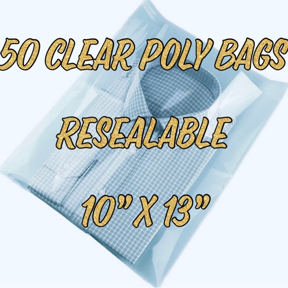 Other - 50 10x13 Clear Self Seal Poly Bags | Poly Mailers | PolyMailers | Resealable